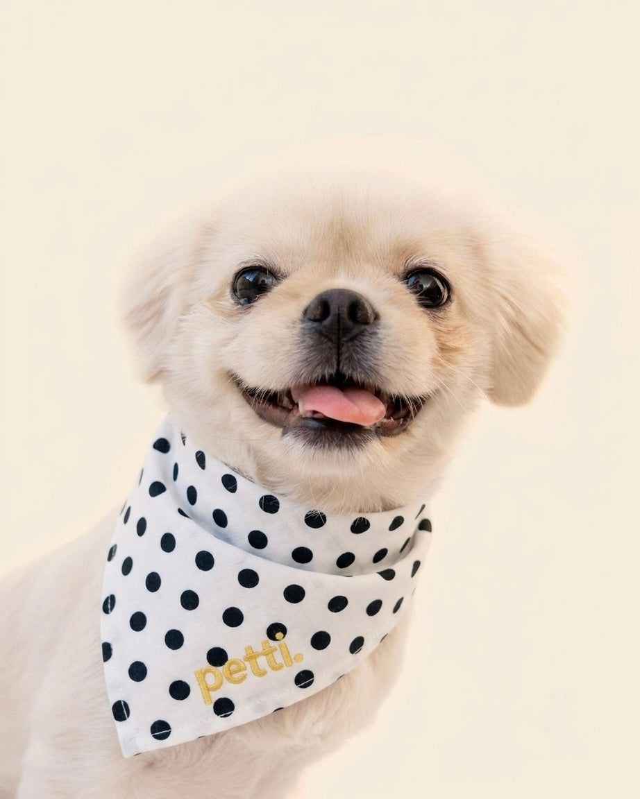 White Polka Dots Bandana